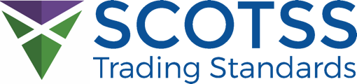 SCOTSS Trading Standards logo with a geometric design in green and purple on the left and blue SCOTSS Trading Standards text on the right, as seen with Cairnview Windows and Doors, trusted specialists serving Perthshire.