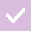A white check mark inside a rounded square with a light purple background, representing quality and reliability for uPVC windows Perth.