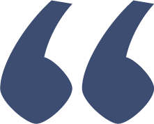 Large, dark blue quotation mark symbol on a white background, representing Cairnview Windows and Doors—your trusted windows specialists in Perthshire.
